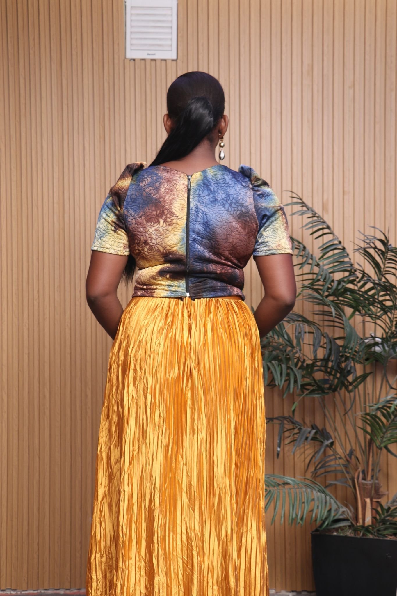 AYOBAMI2 Plisse Mix two-piece coordinate set