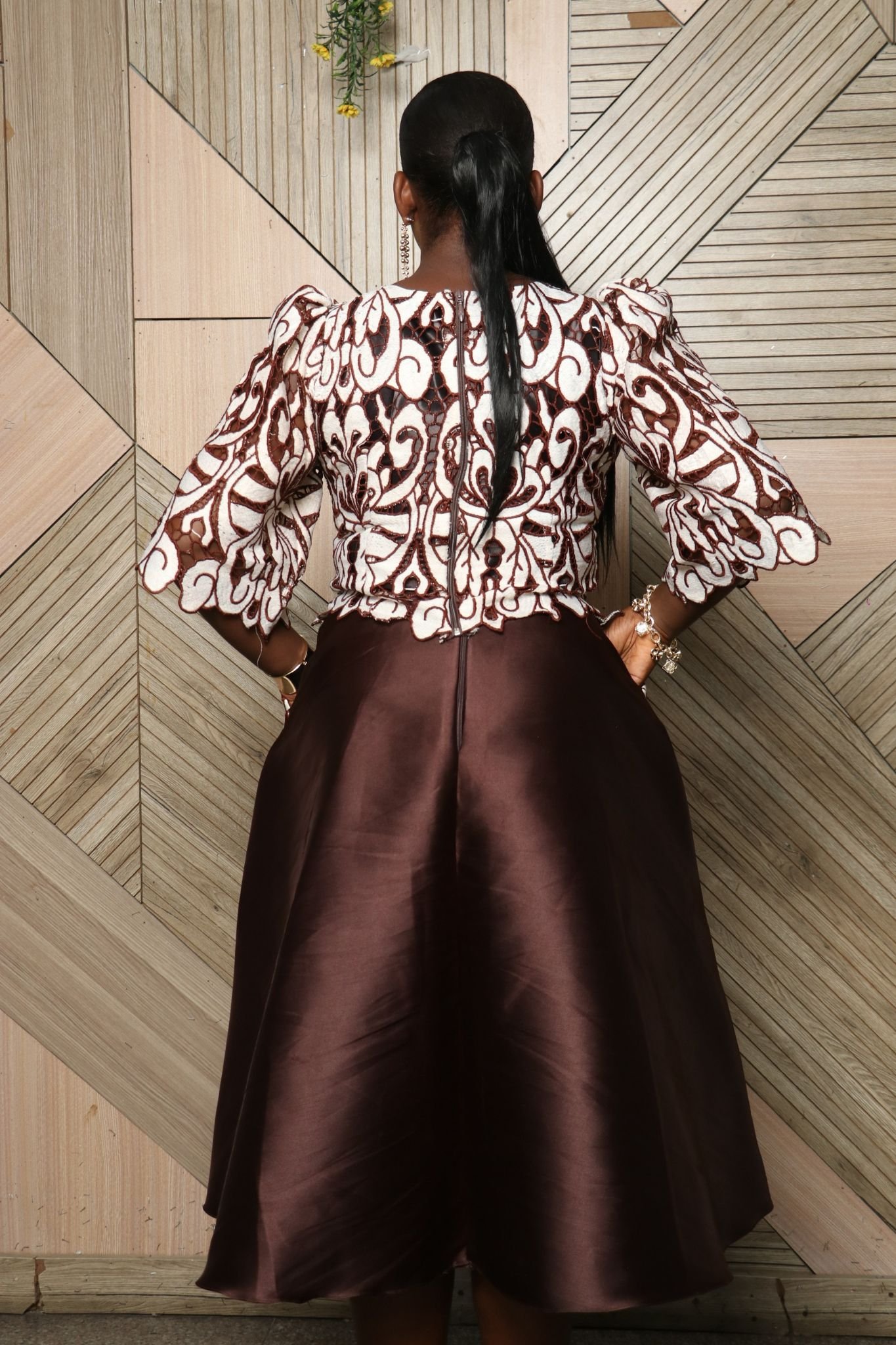 BUJU02 Lace Mix two-piece Co-Ordinate Set
