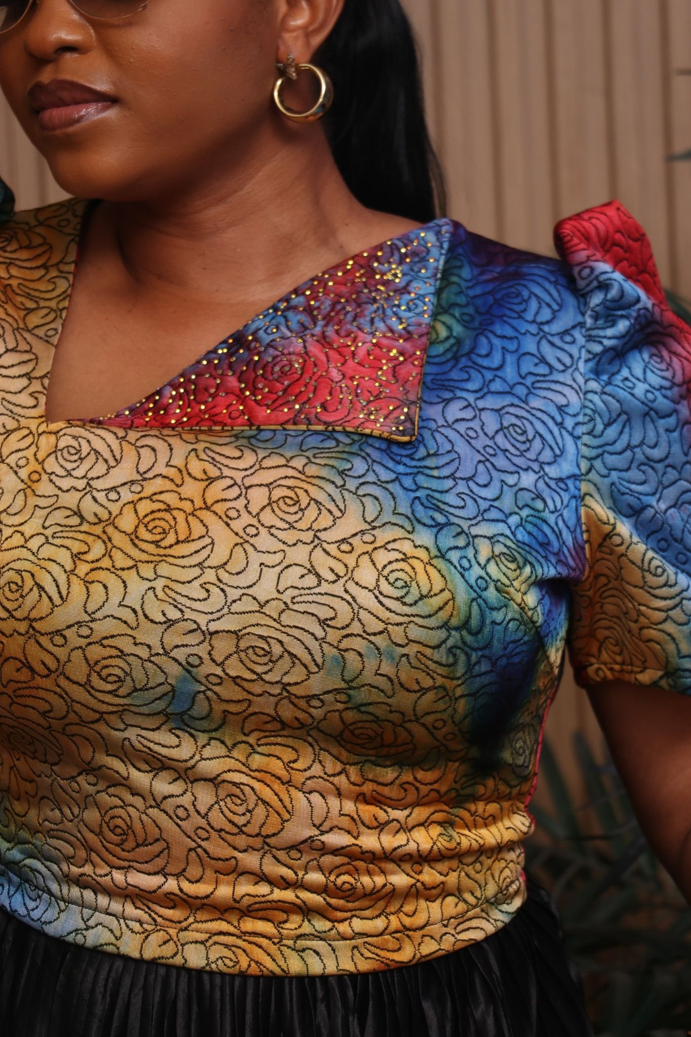AYOBAMI2 Plisse Mix two-piece coordinate set
