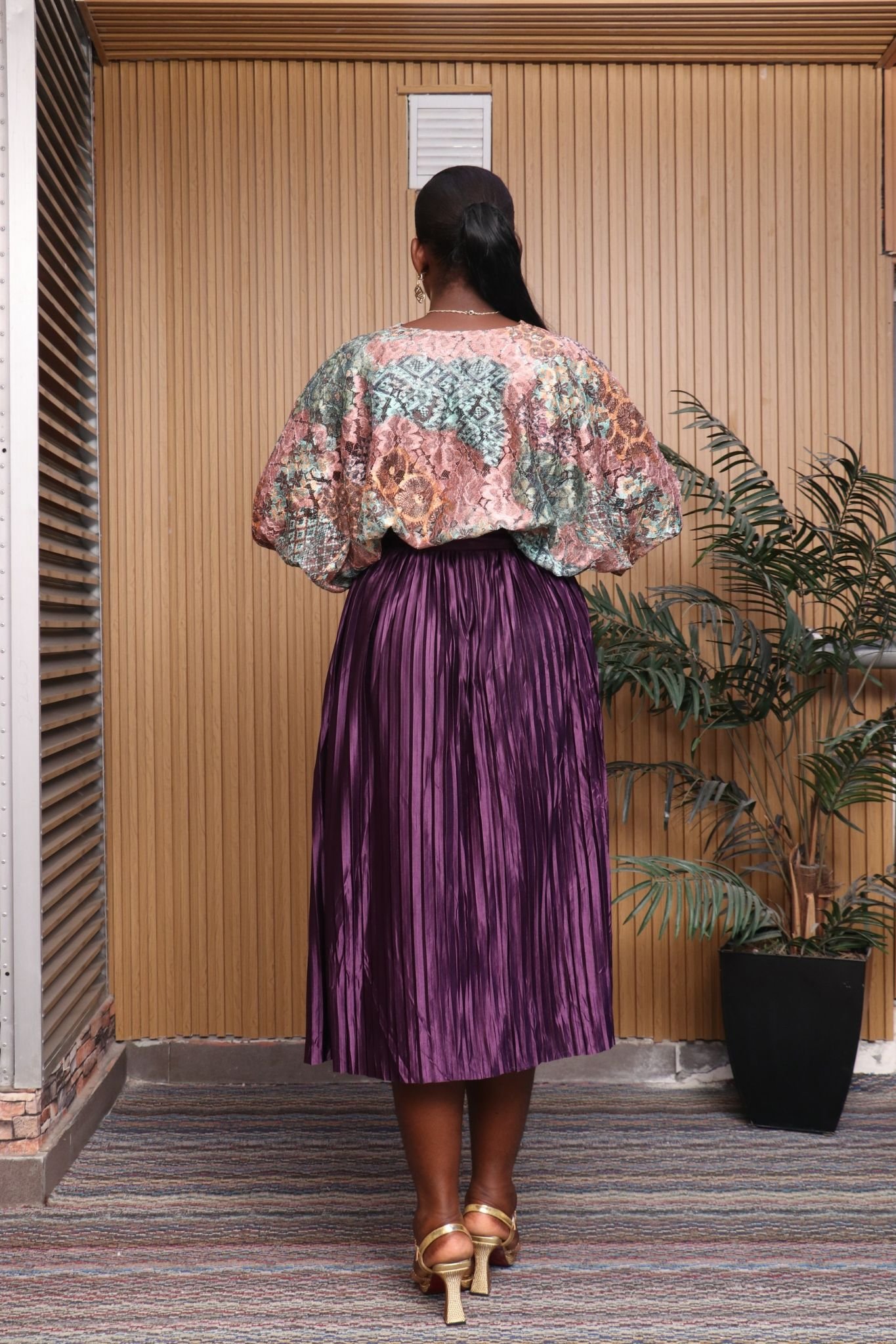 AYOBAMI Chantilly/Plisse Co-ordinate set