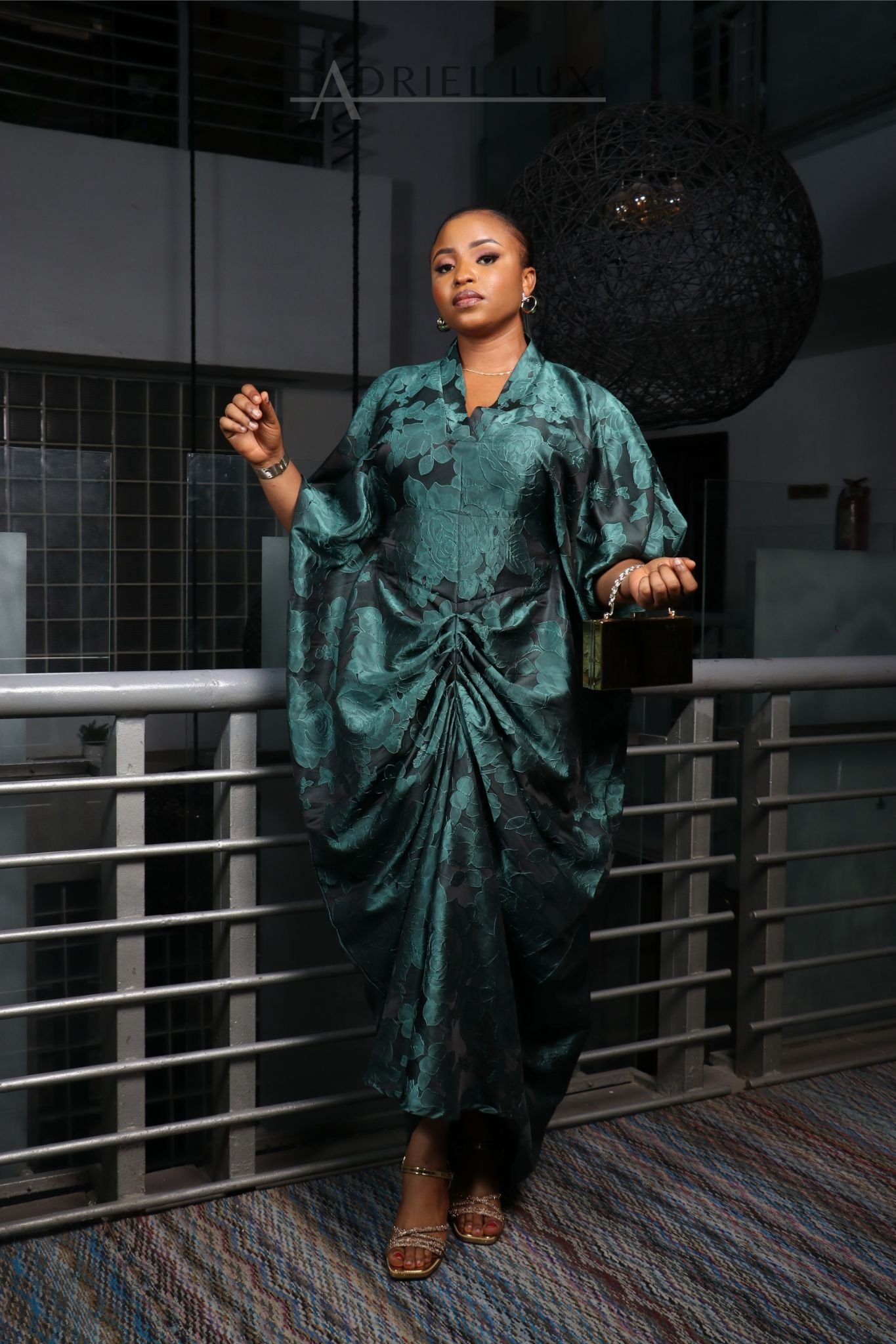 PEJU 03 Corset-Cut Lace Brocade Boubou 
