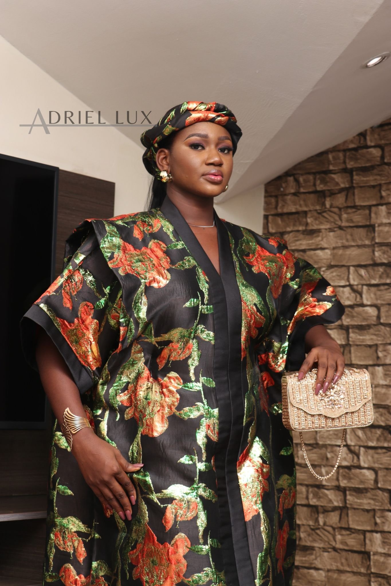 ADUKE Self-Cinching Brocade Boubou 2-Piece Set