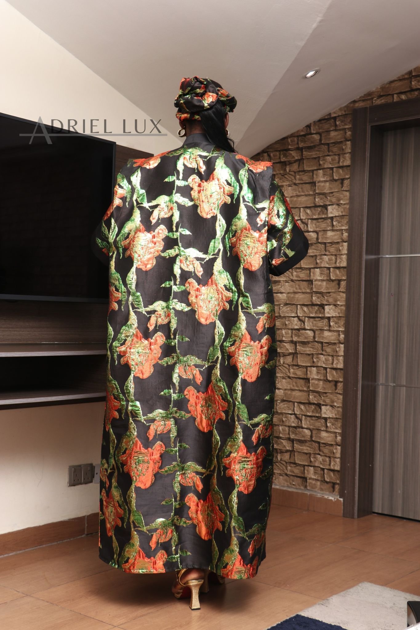 ADUKE Self-Cinching Brocade Boubou 2-Piece Set