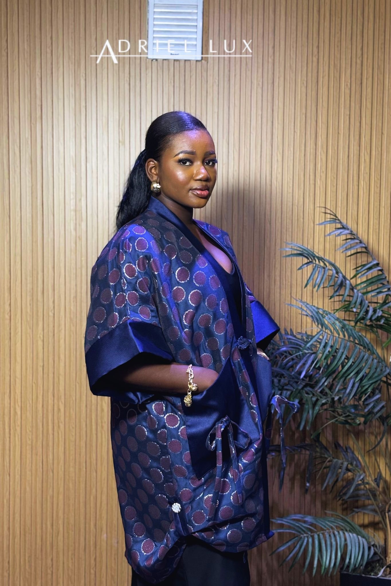 The FUNKE08Kimono top- Bue/Multi 