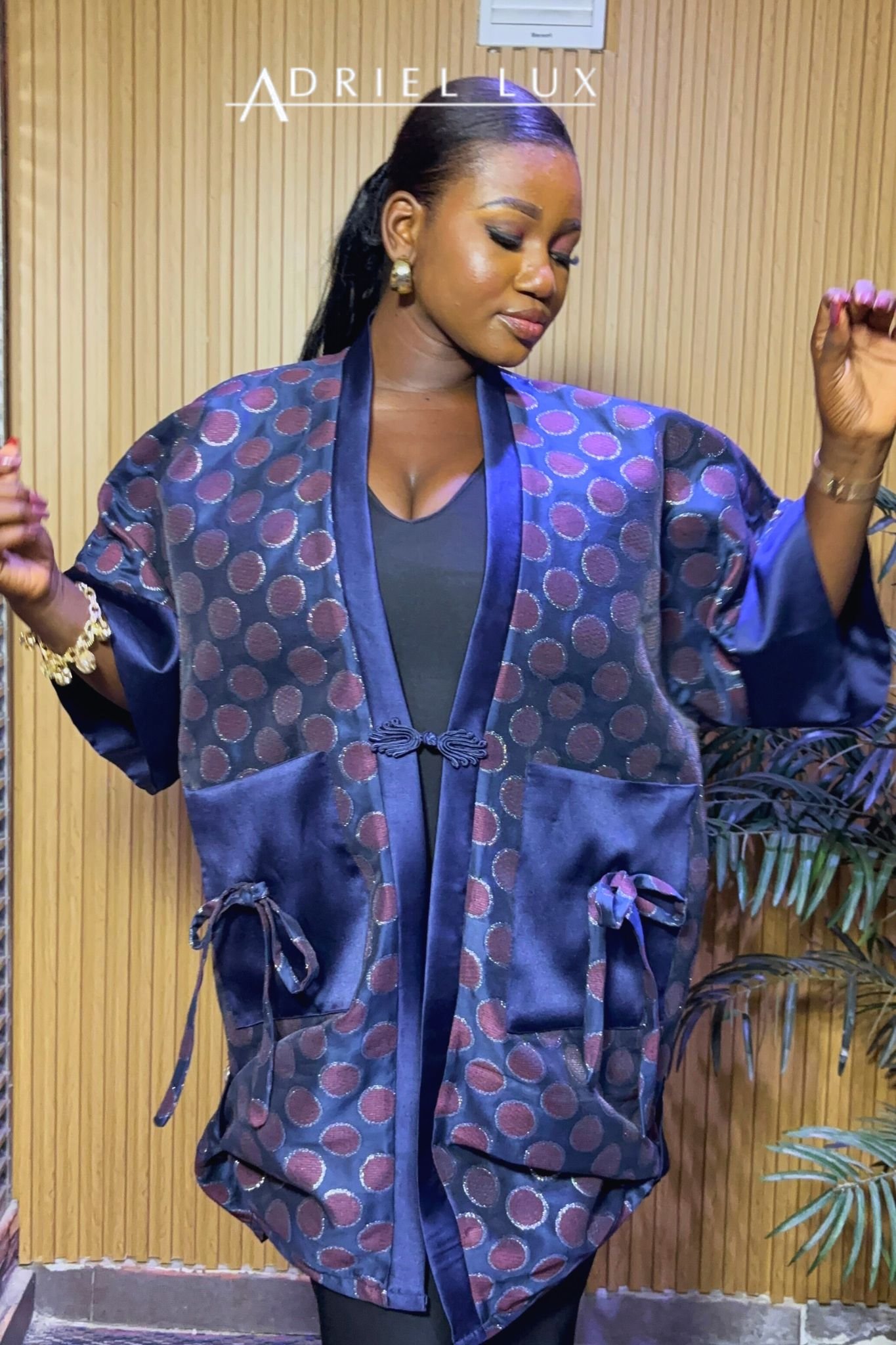 The FUNKE08Kimono top- Bue/Multi 