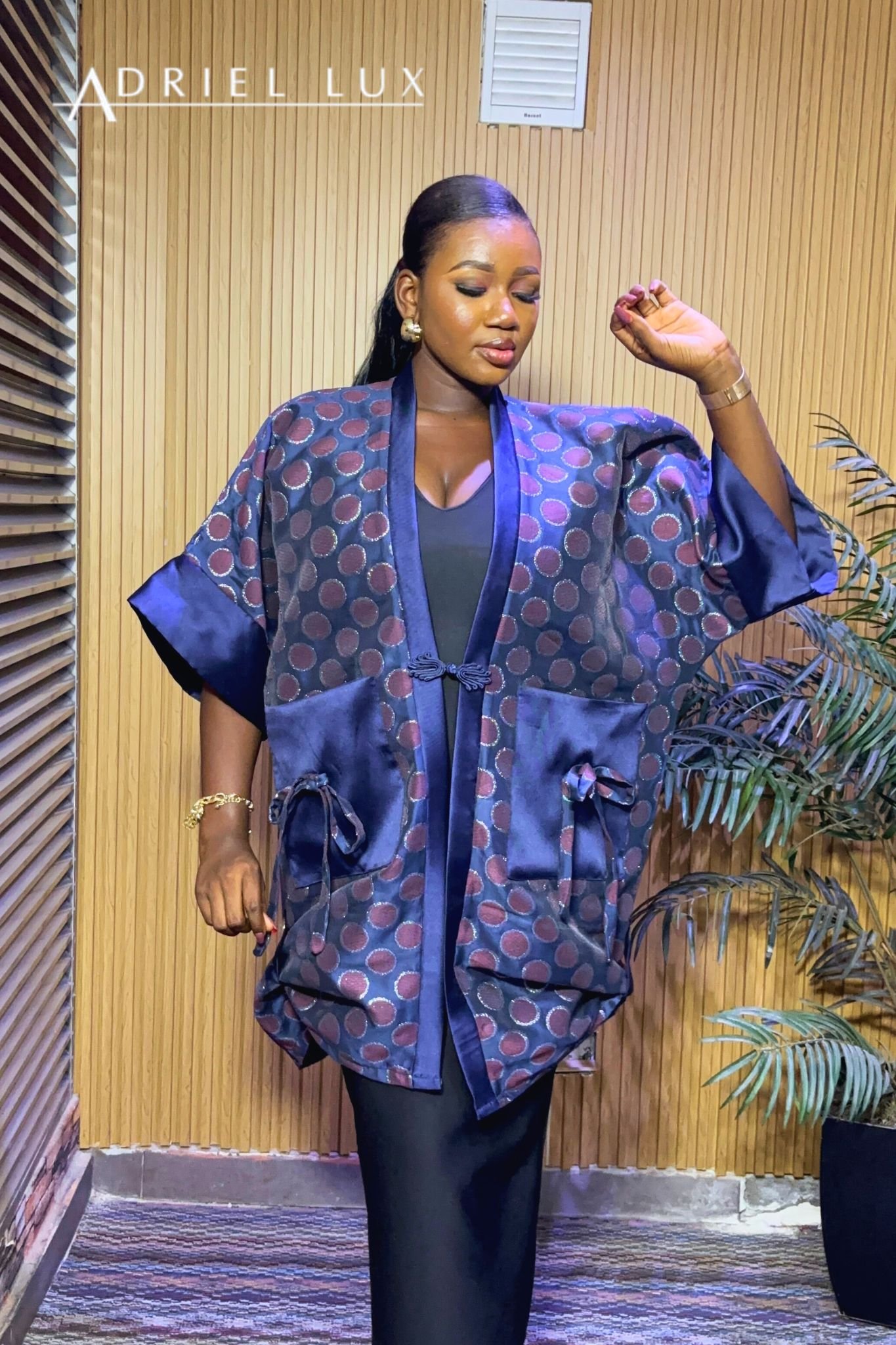 The FUNKE08Kimono top- Bue/Multi 