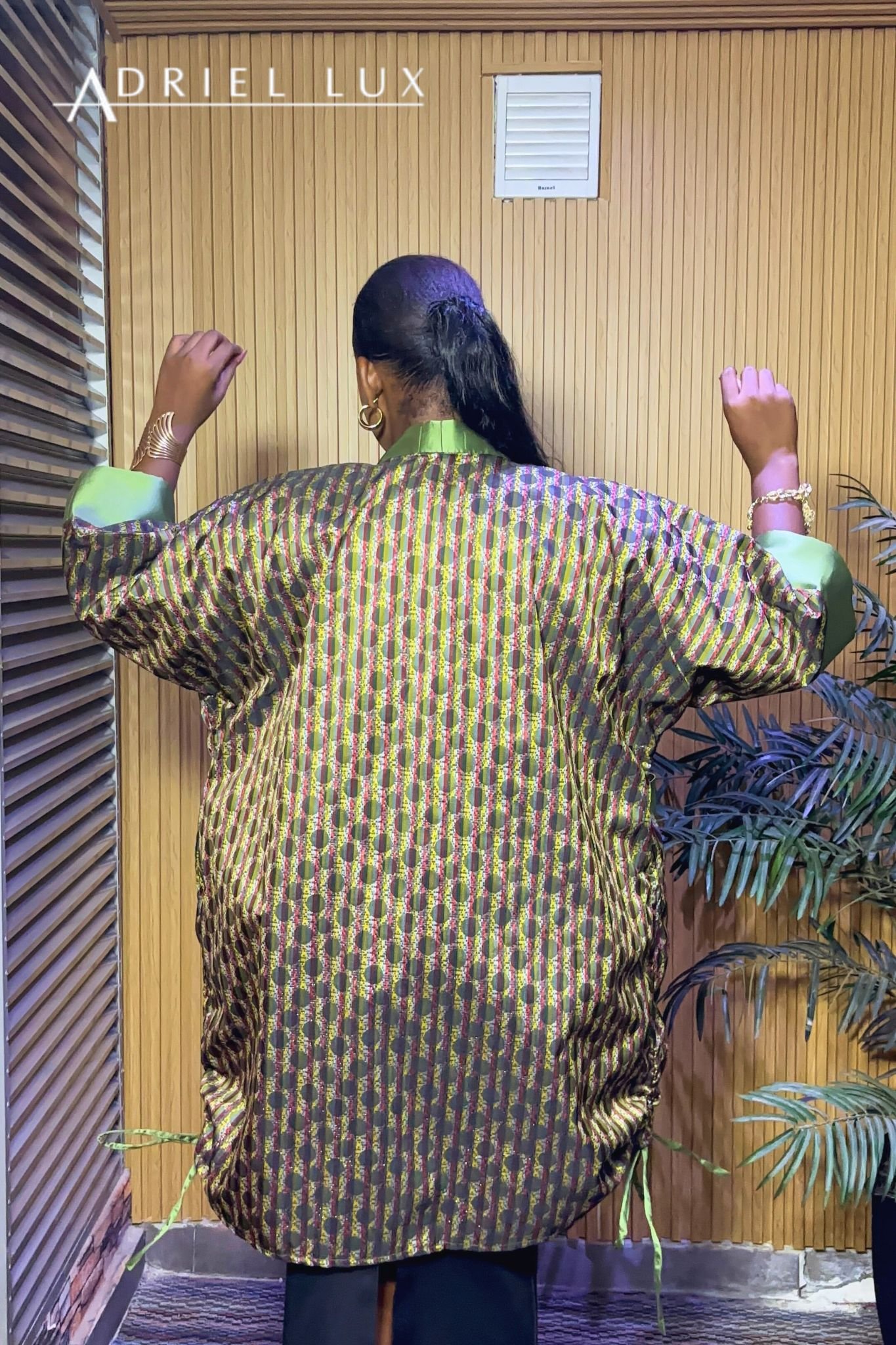 The FUNKE05 Kimono top- Green/Multi 
