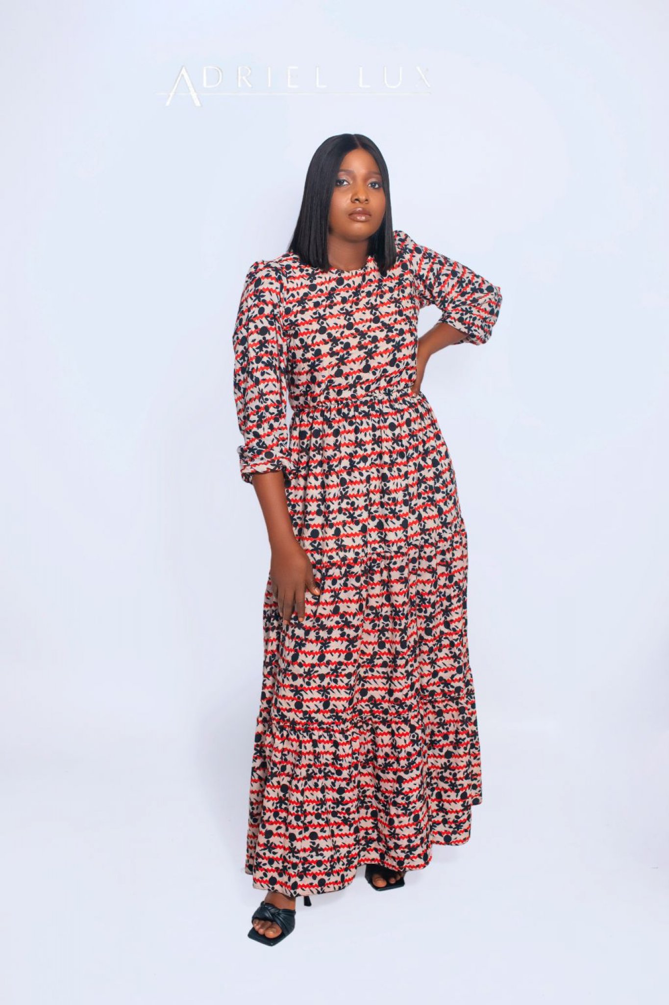 Printed Tierred Maxi Dresss