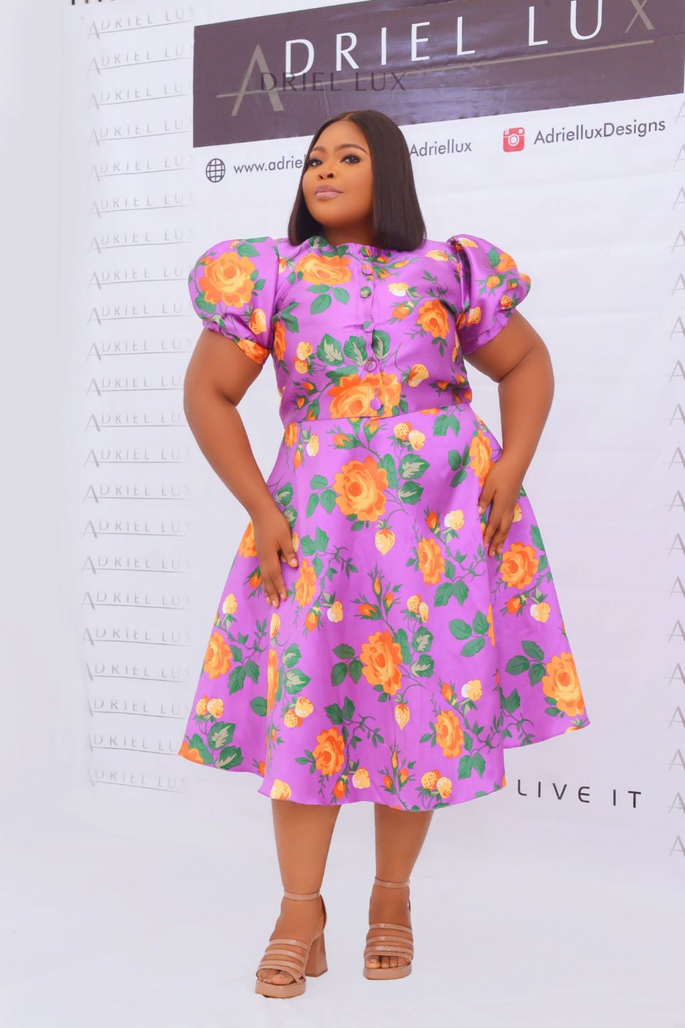 Floral Printed Mikado 2-Piece Co-Ord Set