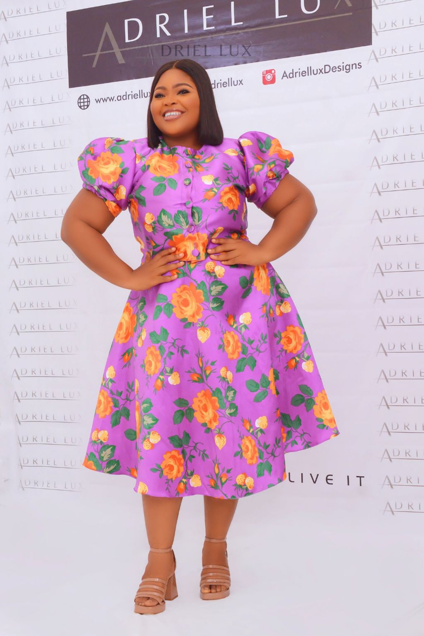 Floral Printed Mikado 2-Piece Co-Ord Set