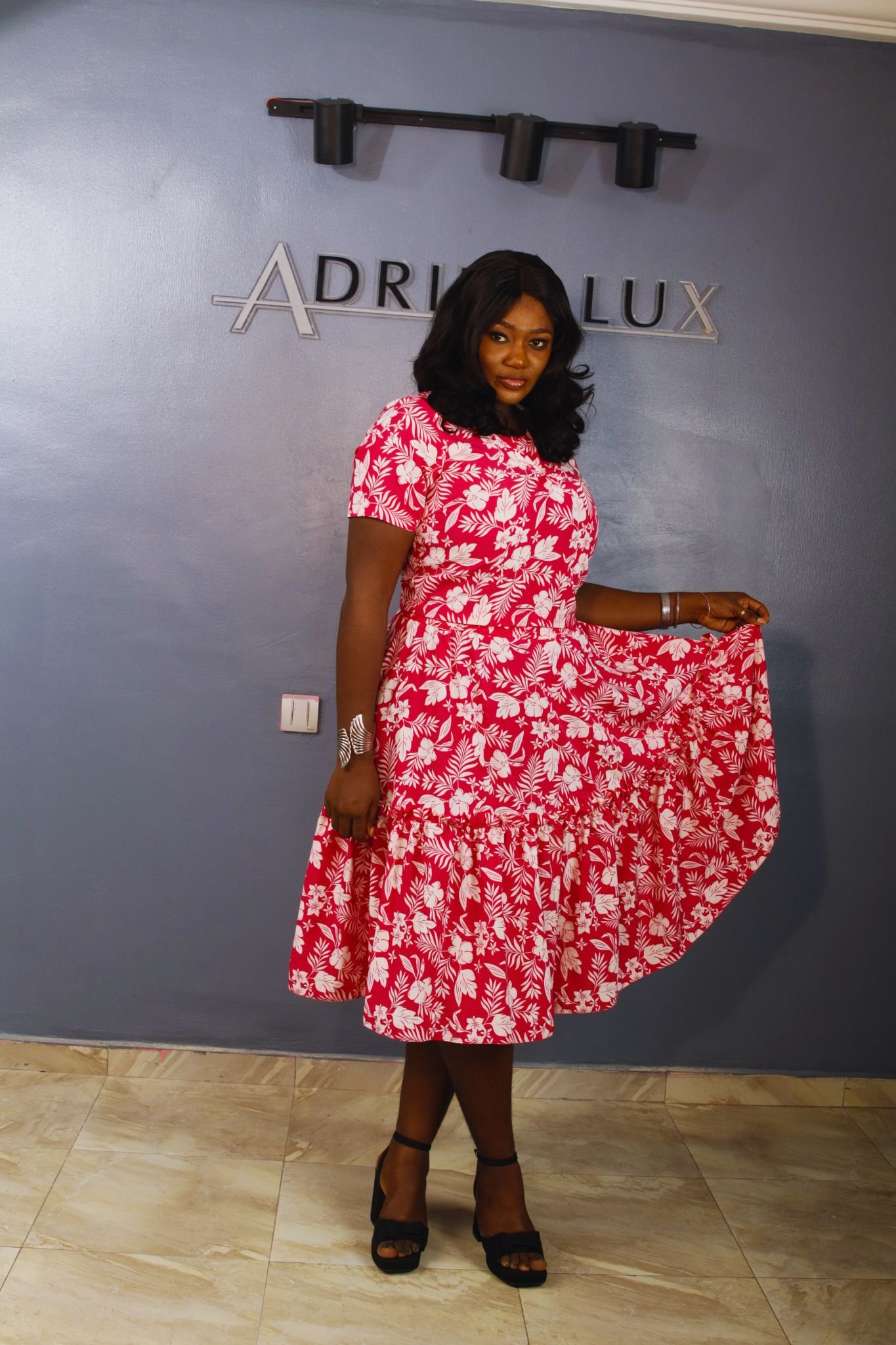 Floral Print 2-Piece Co-Ord Set with Chest Ruched Details