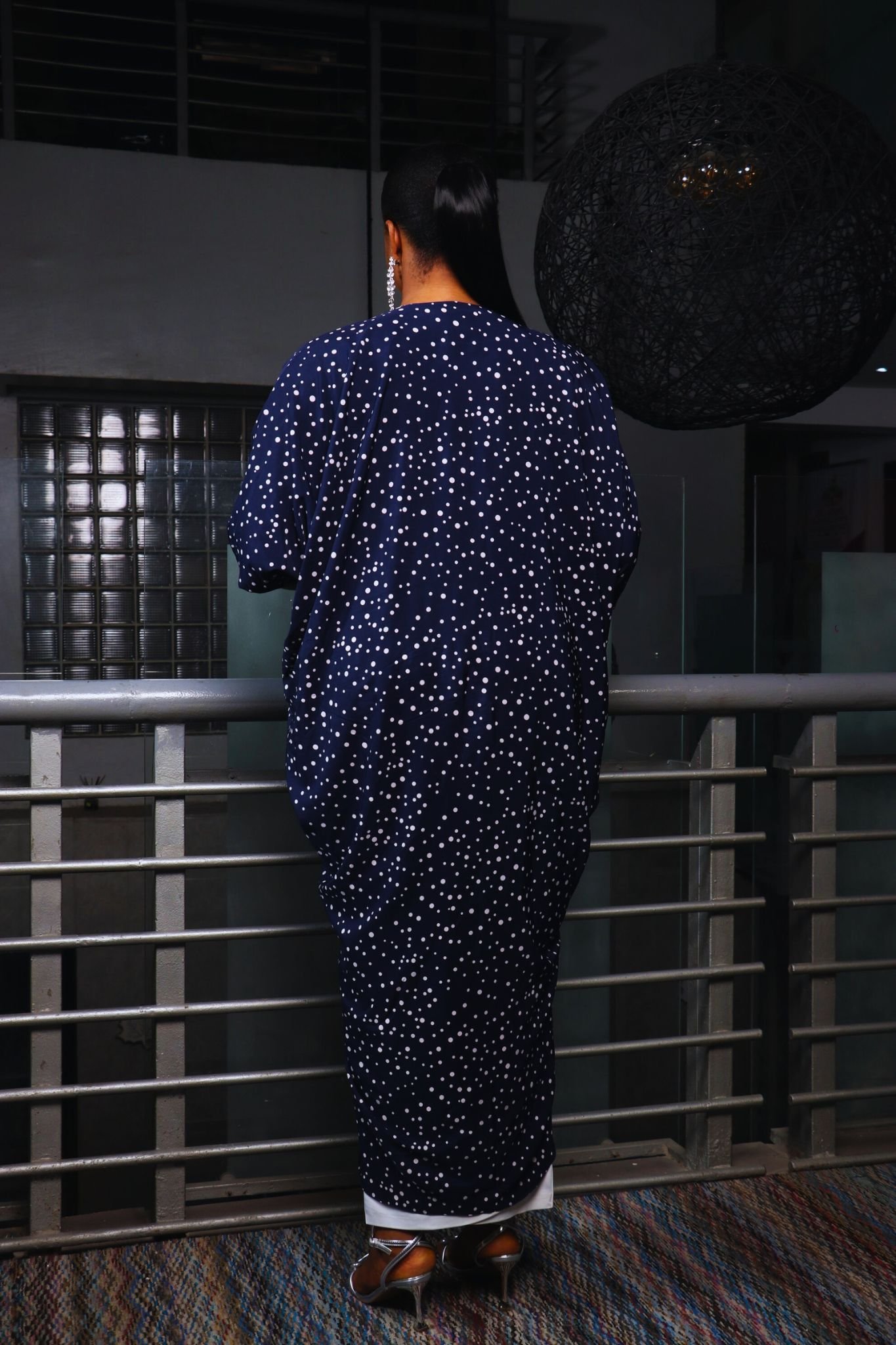 OMOTOLA02 Self-Cinched 2-Piece Set. Blue/White