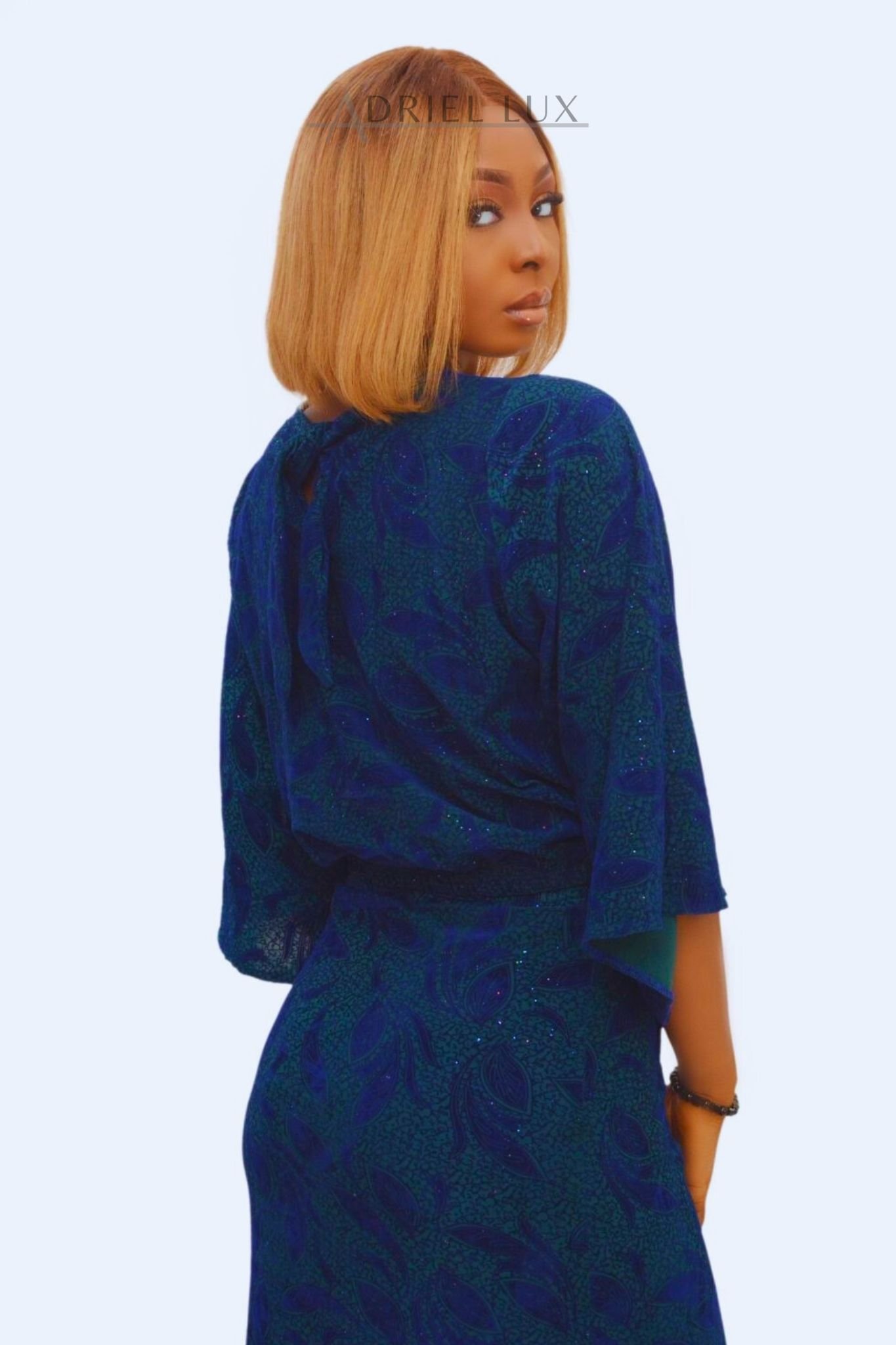 Floral Patterned Velvet 2-Piece Co-ord Set