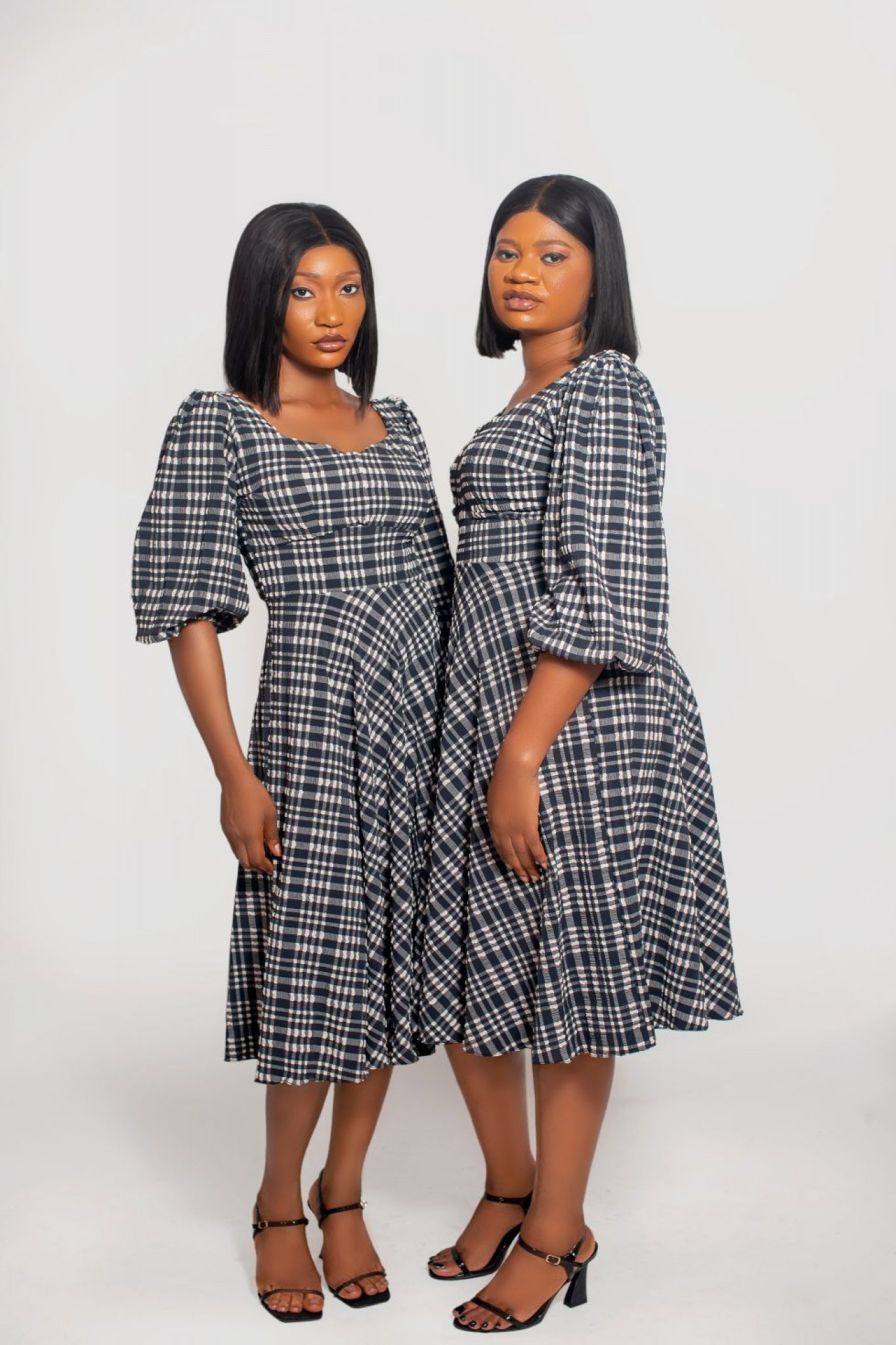 Printed Textured Fit and Flare Dress with Sweetheart Neckline
